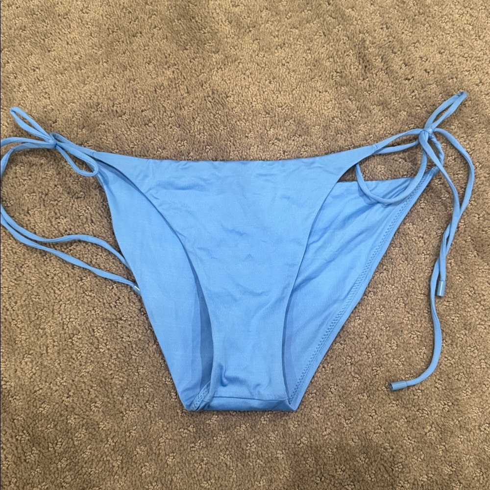 A.L.C. Amina Side Tie Bikini Bottom Blue Medium - Picture 3 of 3